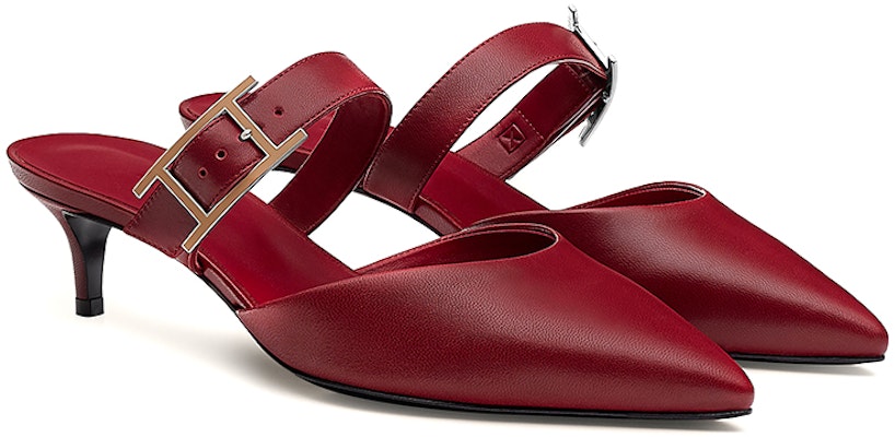 (Women) HERMES Blink Mule High Heels 'Sangria Red' H212150Z-04 Lookbook (Women) HERMES Blink Mule High Heels 'Sangria Red' H212150Z-04