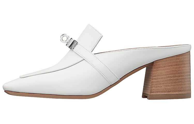 (Women) HERMES Blossom Mule 'White' H202109Z-90