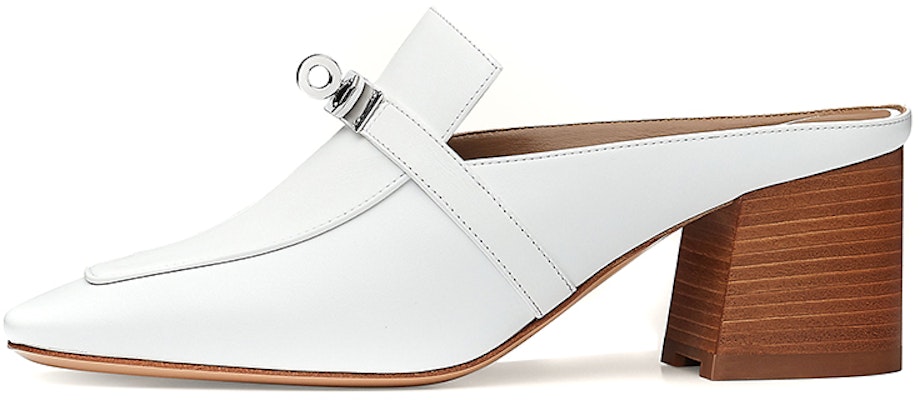 (Women) HERMES Blossom Mule 'White Chunky Heel' H202109Z-92 Buy (Women) HERMES Blossom Mule 'White Chunky Heel' H202109Z-92