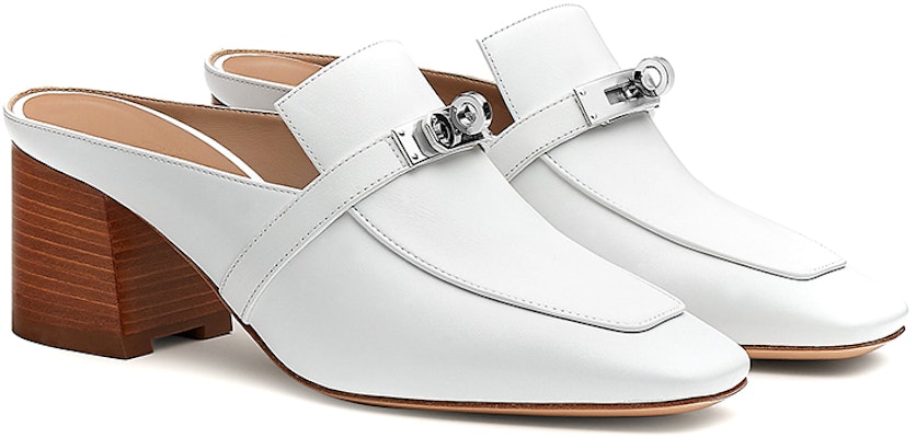 (Women) HERMES Blossom Mule 'White Chunky Heel' H202109Z-92 Lookbook (Women) HERMES Blossom Mule 'White Chunky Heel' H202109Z-92
