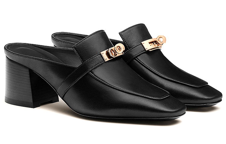 Lookbook (W) HERMES Mule de Tacón Alto Blossom 'Negro' H212107Z-02