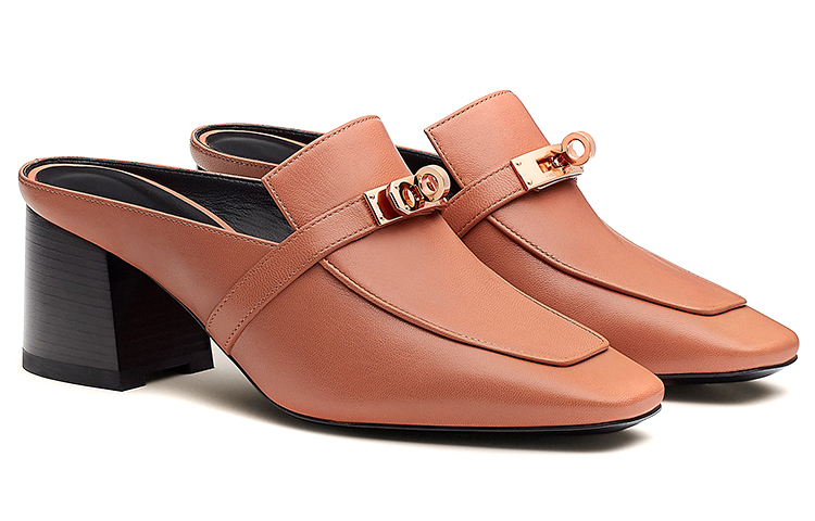 Lookbook (W) HERMES Blossom Mule High Heel 'Dawn Pink' Warna Merah Muda Fajar H212107Z-9M