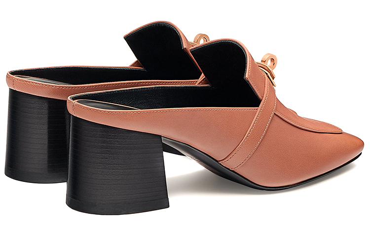 Shop (W) HERMES Blossom Mule High Heel 'Dawn Pink' Warna Merah Muda Fajar H212107Z-9M