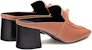 (W) HERMES Blossom Mule Tumit Tinggi 'Dawn Pink' H212107Z-9M