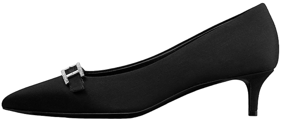 (Women) HERMES Blush 'Black Satin Stiletto' H211220Z-02 Buy (Women) HERMES Blush 'Black Satin Stiletto' H211220Z-02