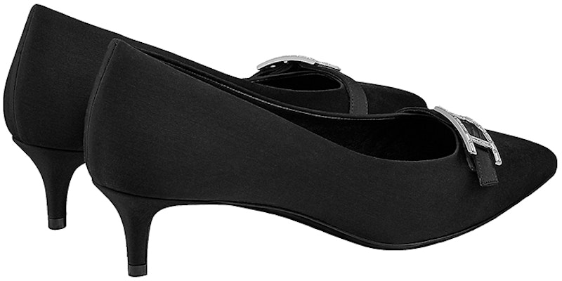 (Women) HERMES Blush 'Black Satin Stiletto' H211220Z-02 Shop (Women) HERMES Blush 'Black Satin Stiletto' H211220Z-02