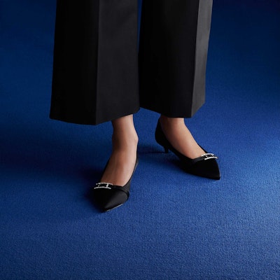 (Women) HERMES Blush 'Black Satin Stiletto' H211220Z-02 Purchase (Women) HERMES Blush 'Black Satin Stiletto' H211220Z-02