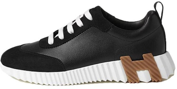 HERMES愛馬仕 Bouncing 皮革 圓頭繫帶 低幫 生活休閒鞋 女款 黑色 Buy HERMES愛馬仕 Bouncing 皮革 圓頭繫帶 低幫 生活休閒鞋 女款 黑色