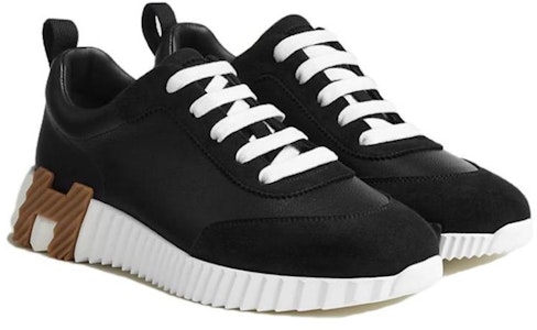 HERMES愛馬仕 Bouncing 皮革 圓頭繫帶 低幫 生活休閒鞋 女款 黑色 Lookbook HERMES愛馬仕 Bouncing 皮革 圓頭繫帶 低幫 生活休閒鞋 女款 黑色