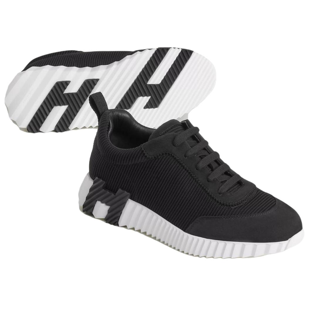 Shop (W) HERMES Bouncing 'Low Top Hitam' Sneakers H241202Z-02