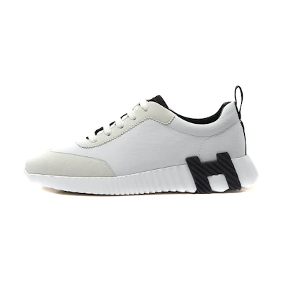 (W) HERMES Bouncing 'White Black Goat Leather'