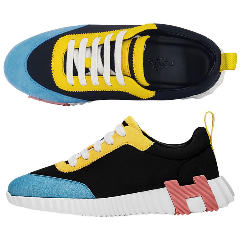 Purchase (W) HERMES Bouncing Low 'Hitam Biru Kuning' H202143Z-04