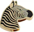Buy (W) HERMES Gelang Kain Kepala Zebra Emas/Hitam 4x4.4cm Aksesori H603342S-00