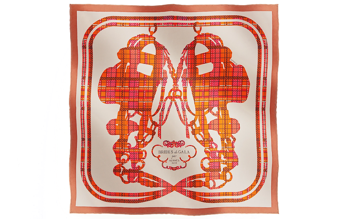 (Women) HERMES Brides de Gala Plaid Silk Scarf for Women - Multicolor. H894052S-09 圖 2