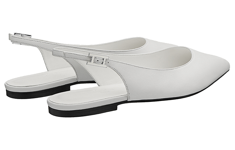 (W) HERMES Brillante 'White Ballet Flats' 圖 4