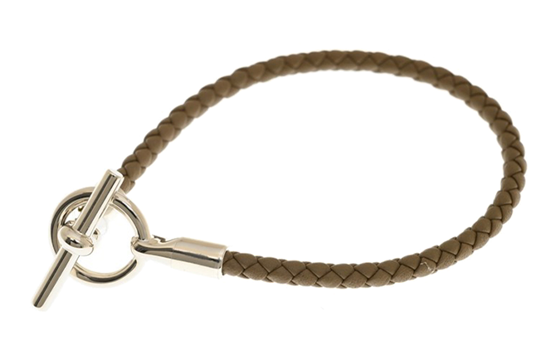 Lookbook (W) エルメス ブラウン 編み込み ブレスレット GNBRA18SST2