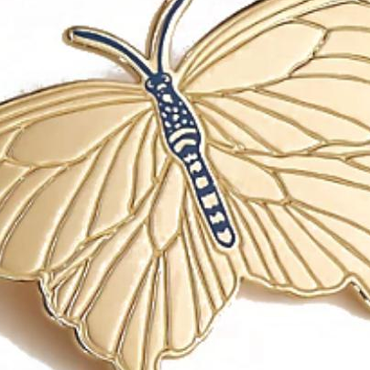 (Women) HERMES Butterfly Design Lacquered Brass  Accessory - Gold. H603642S 圖 3
