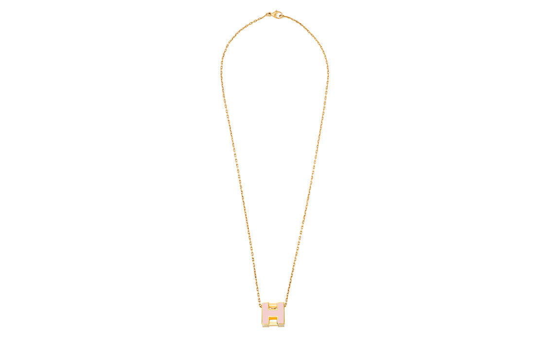 (Women) HERMES Cage d'H Gilded Square Necklace for Women in Pink Gold H143991F-59 圖 4
