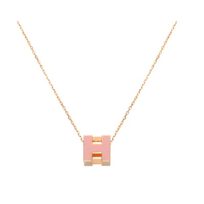 (Women) HERMES Cage d'H Rose Gold-Plated Necklace for Women H143991FO59
