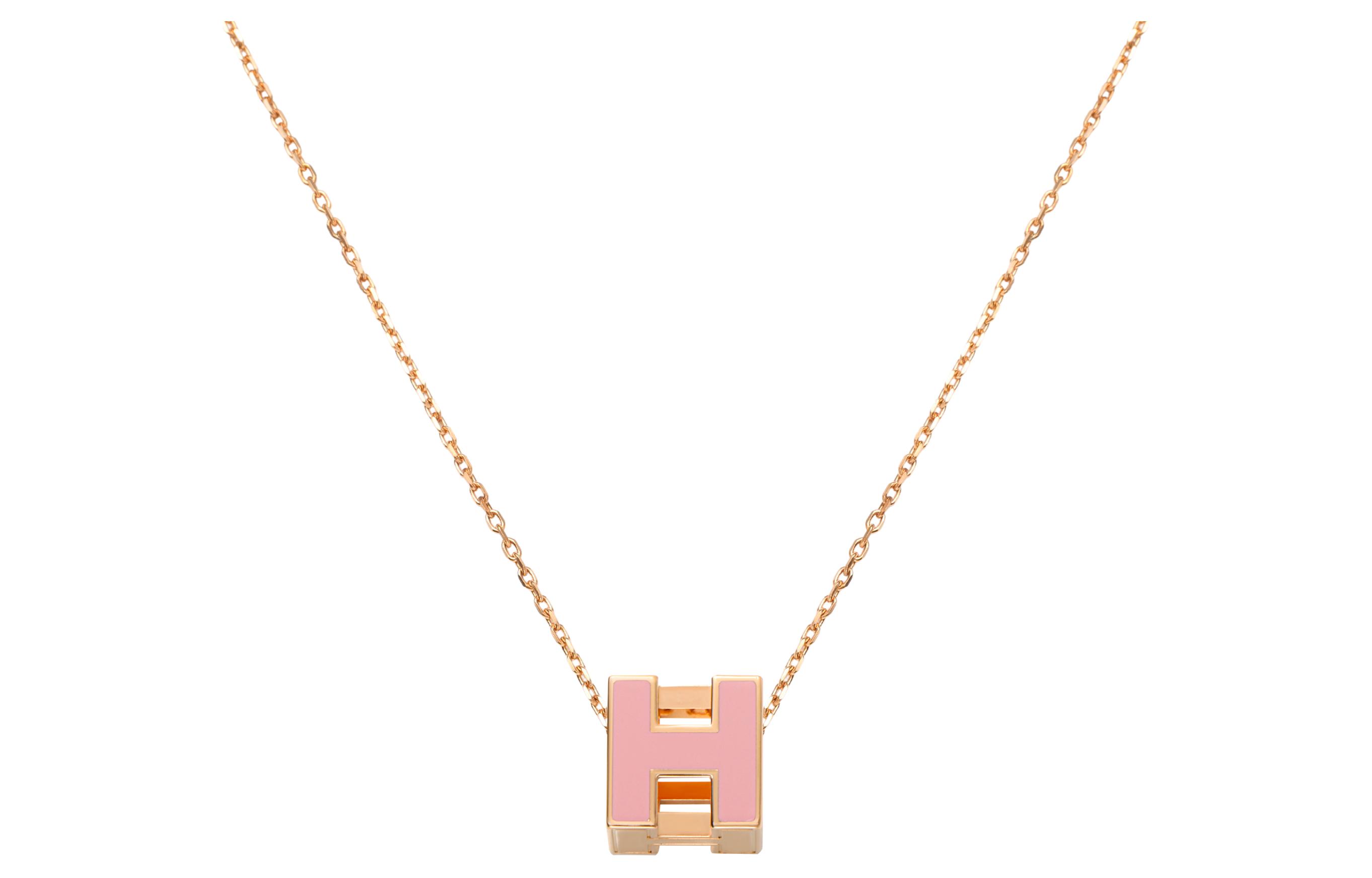 (Women) HERMES Cage d'H Rose Gold-Plated Necklace for Women H143991FO59 圖 2