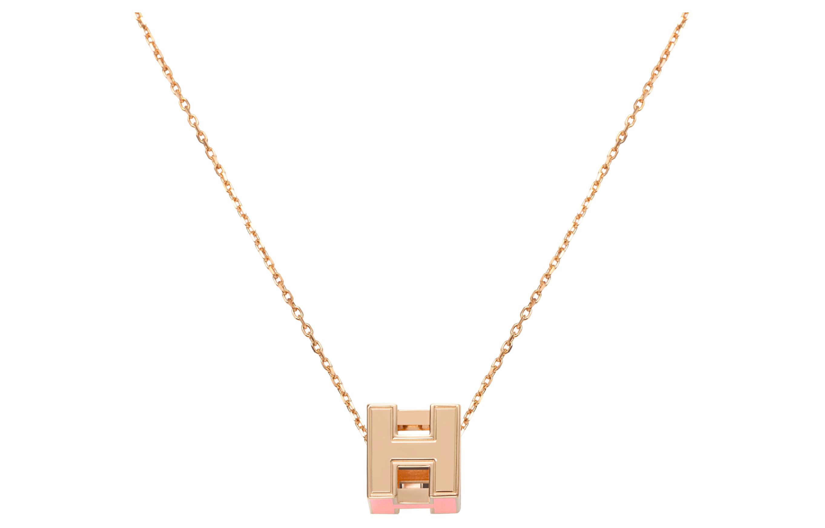 (Women) HERMES Cage d'H Rose Gold-Plated Necklace for Women H143991FO59 圖 3