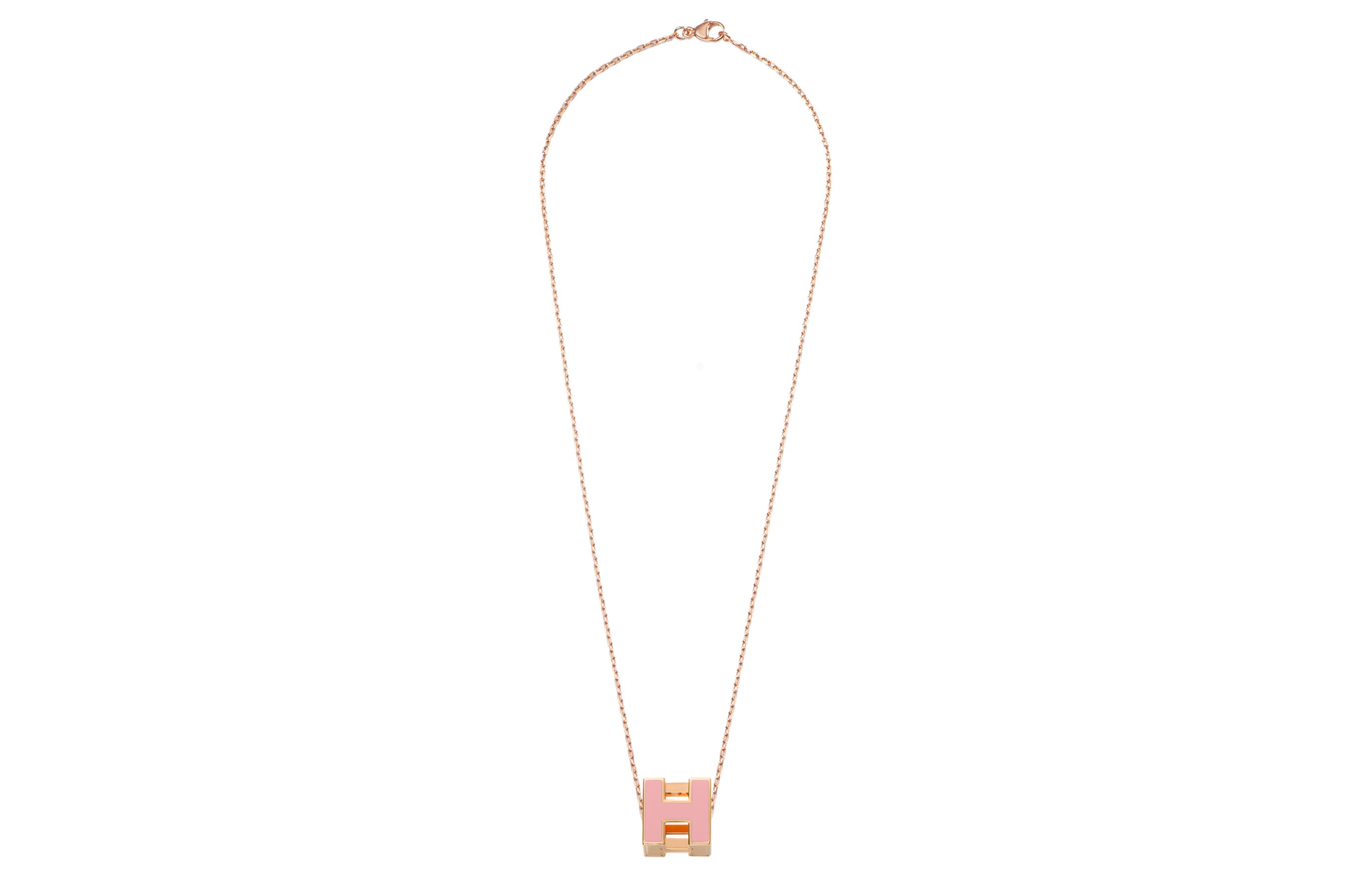 (Women) HERMES Cage d'H Rose Gold-Plated Necklace for Women H143991FO59 圖 4