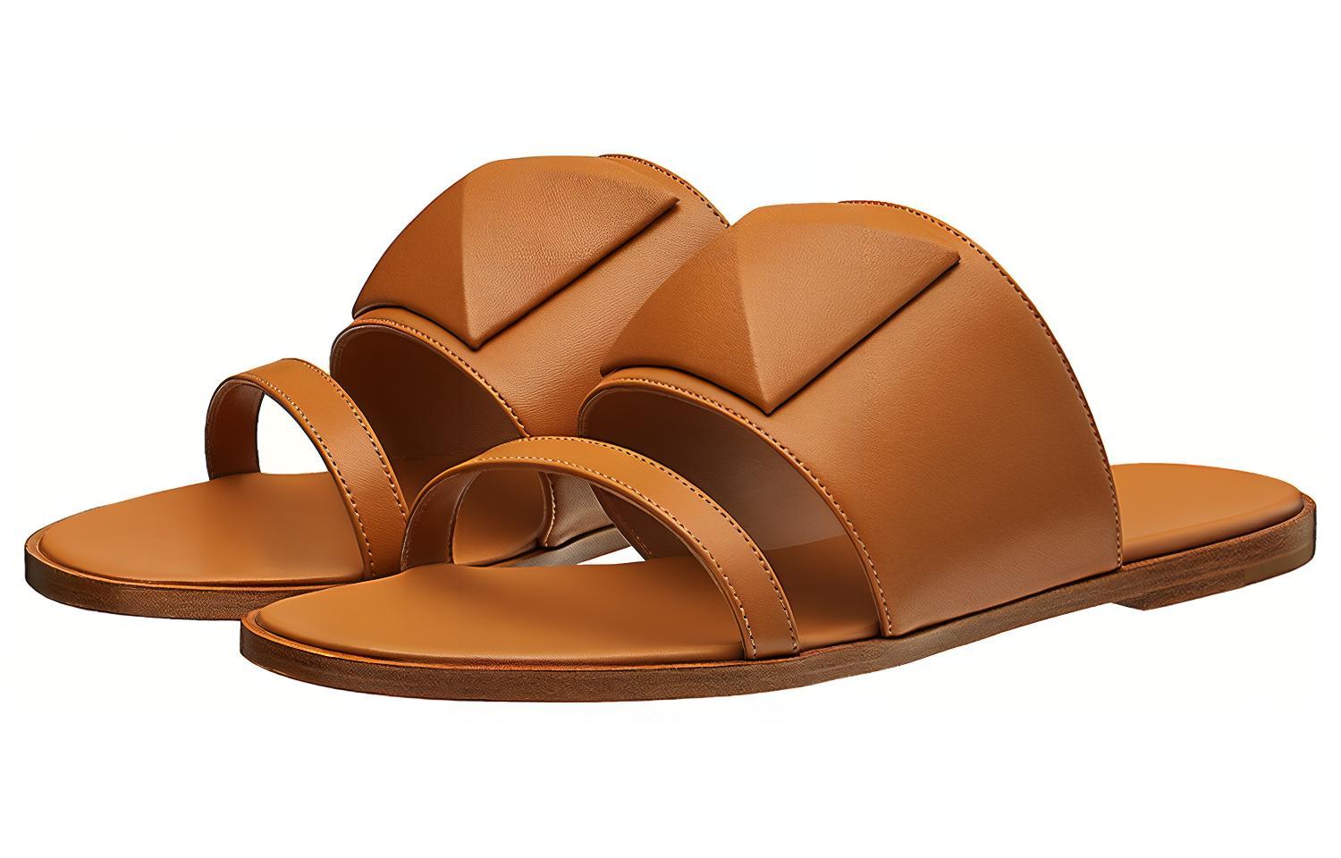 (Women) HERMES Caia Sandal 'Gold' H211051Z-B8