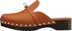 Buy (W) HERMES Zuecos de Piel de Becerro 'Marrón' H211078Z-A3