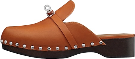 (Women) HERMES Calfskin Clogs 'Brown' H211078Z-A3 (Women) HERMES Calfskin Clogs 'Brown' H211078Z-A3