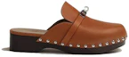 Order (W) HERMES Zuecos de Piel de Becerro 'Marrón' H211078Z-A3