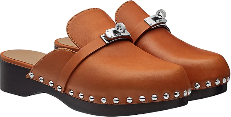 (W) HERMES Zuecos de Piel de Becerro 'Marrón' H211078Z-A3 Lookbook (W) HERMES Zuecos de Piel de Becerro 'Marrón' H211078Z-A3