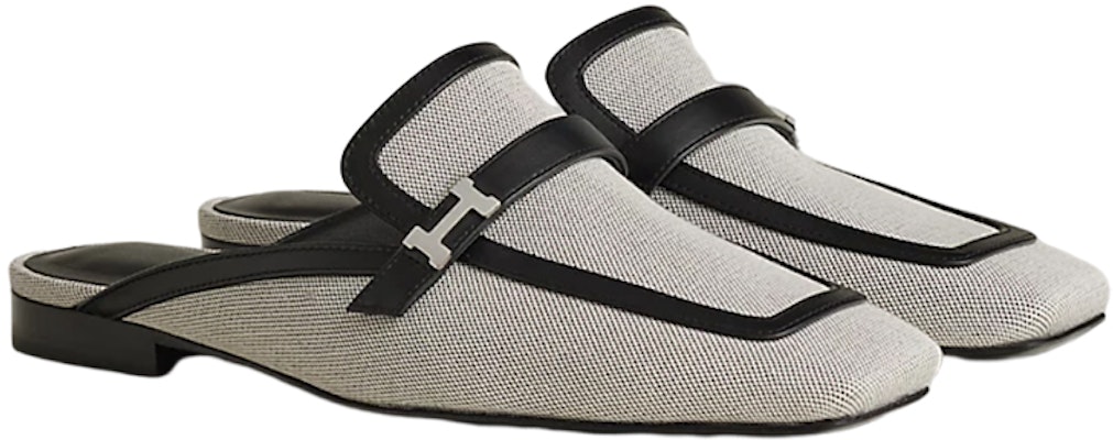 (W) HERMES Kulit Anak Sapi Flat Mule 'Abu Fashion' H231052Z-PN Order (W) HERMES Kulit Anak Sapi Flat Mule 'Abu Fashion' H231052Z-PN