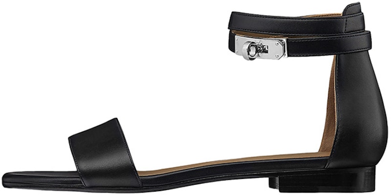 (W) Sandalias Planas de Piel de Ternera HERMÈS 'Negro' H202097Z-02 Buy (W) Sandalias Planas de Piel de Ternera HERMÈS 'Negro' H202097Z-02
