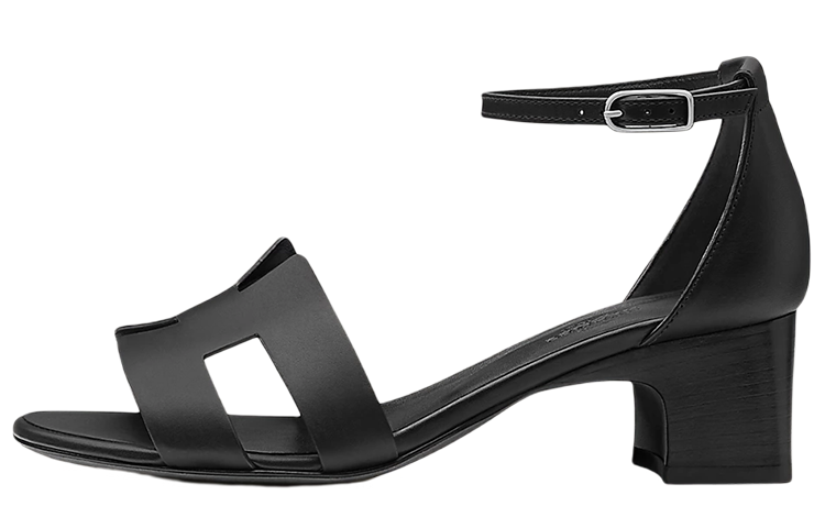 (Women) HERMES Calfskin High-Heel Sandals 'Black Fashion' H221119Z-02