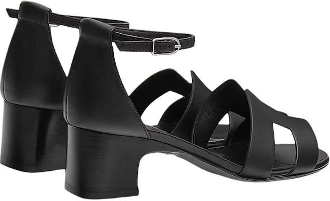 (W) 爱马仕小牛皮高跟凉鞋“黑色时尚” H221119Z-02 Shop (W) 爱马仕小牛皮高跟凉鞋“黑色时尚” H221119Z-02