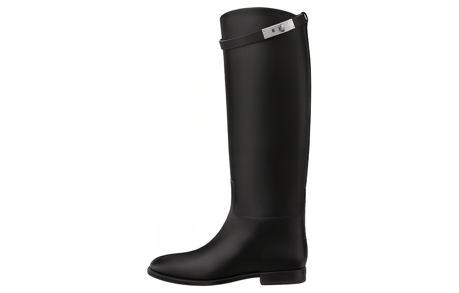 (Women) HERMES Calfskin High Boot 'Black' H042138Z-01