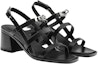 Shop (W) HERMES Sandal Tumit Tinggi Kulit Anak Lembu 'Fesyen Hitam' H221078Z-02