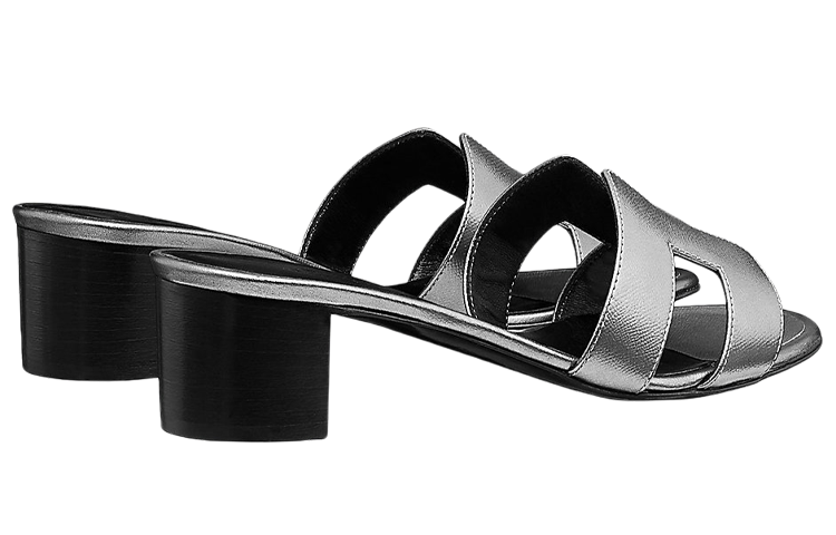 Shop (W) 爱马仕小牛皮高跟凉鞋“银色” H201144Z-52