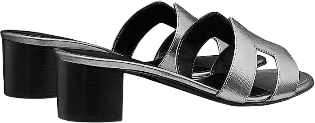 (Women) HERMES Calfskin High Heel Sandal 'Silver' H201144Z-52 Shop (Women) HERMES Calfskin High Heel Sandal 'Silver' H201144Z-52