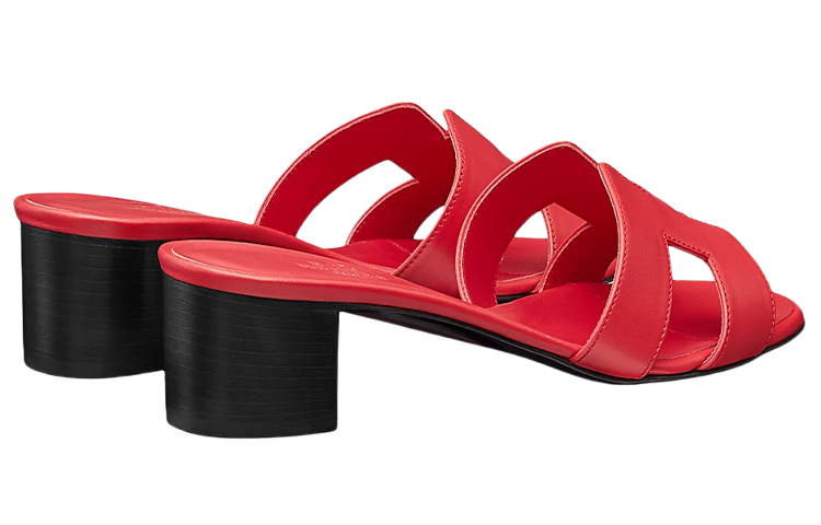 Shop (W) 爱马仕小牛皮高跟凉鞋‘粉色’ H141146Z-7E