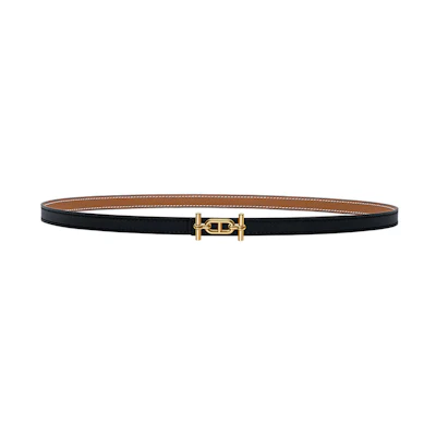 (Women) HERMES Calfskin Leather Belt 1.3cm Wide H080014CC06-H065538CAAB