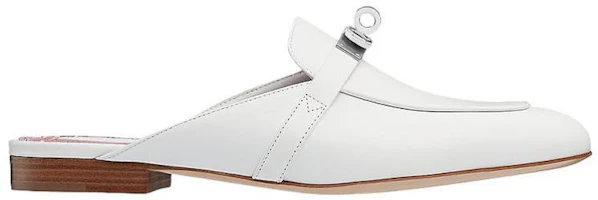 Order (W) HERMES Sandal Kulit Anak Sapi 'Cetakan Putih' H202121Z-BL
