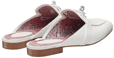 Shop (W) HERMES Sandal Kulit Anak Sapi 'Cetakan Putih' H202121Z-BL
