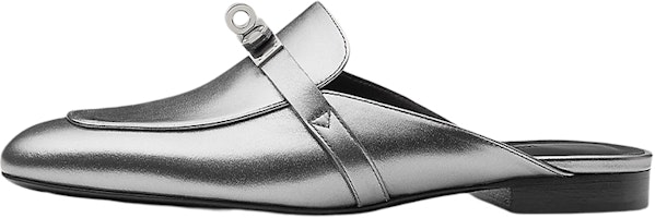 (Women) HERMES Calfskin Mule 'Silver' H221083Z-52 (Women) HERMES Calfskin Mule 'Silver' H221083Z-52