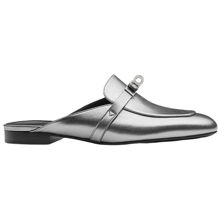 Order (W) エルメス カーフ ミュール 「シルバー」 H221083Z-52