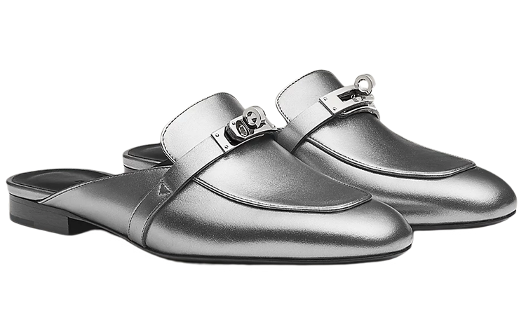 Lookbook (W) エルメス カーフ ミュール 「シルバー」 H221083Z-52