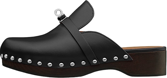 (W) HERMES 小牛皮木底鞋 '黑色' H211077Z-02 Buy (W) HERMES 小牛皮木底鞋 '黑色' H211077Z-02