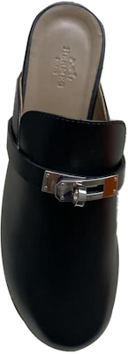 (Women) HERMES Calfskin Wooden Sole Shoes 'Black' H211077Z-02 Lookbook (Women) HERMES Calfskin Wooden Sole Shoes 'Black' H211077Z-02