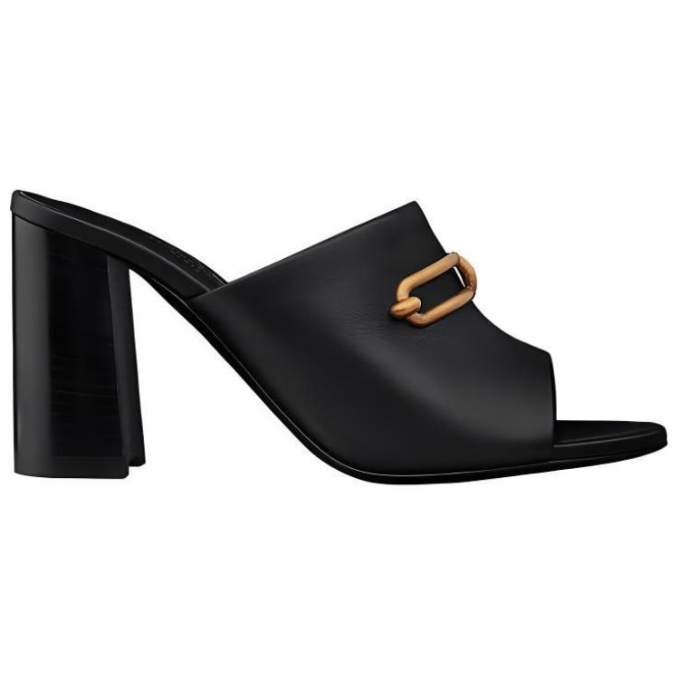 (W) HERMES Camilla Calfskin Slide 'Black' 圖 2
