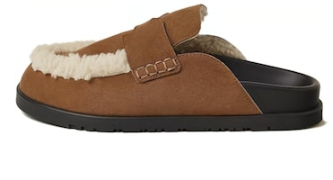 (Women) HERMES Canvas Round-Toe 'Brown Mule Slippers' H232140Z-E5 (Women) HERMES Canvas Round-Toe 'Brown Mule Slippers' H232140Z-E5